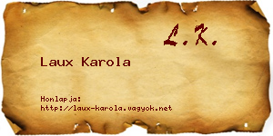Laux Karola névjegykártya